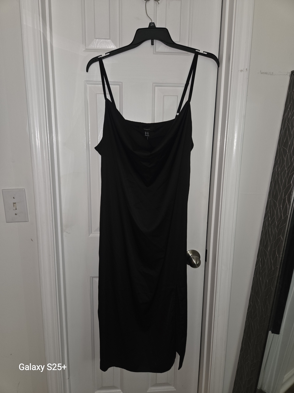 Forever 21 Black Cowl Neck Slip Midi Dress